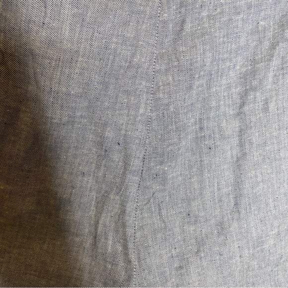 Theory | Thaniel Slim Cropped Chambray Linen Pull On Pants Blue Size 10 - Picture 14 of 14